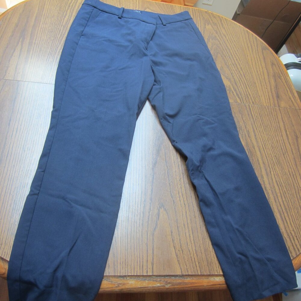 J Crew Slim cropped Ruby pant in stretch twill, Navy Blue Size 14